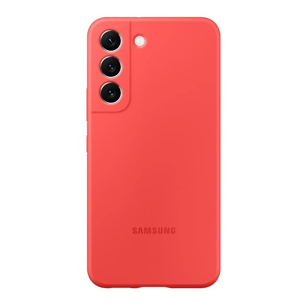 Case Samsung Silicone Cover Para Galaxy S22 Normal Rojo 1