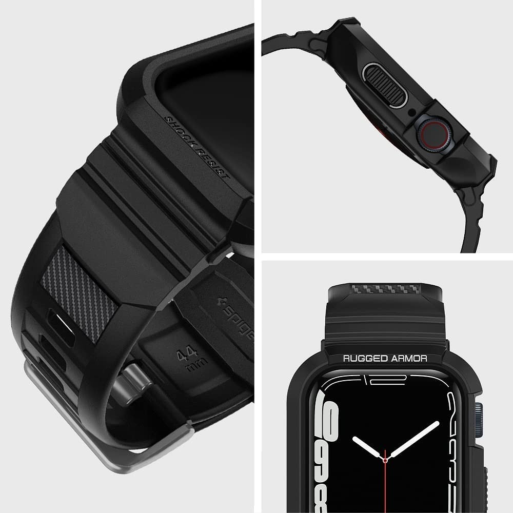 Case Y Correa Spigen Compatible Con Apple Watch 40mm Negro 4