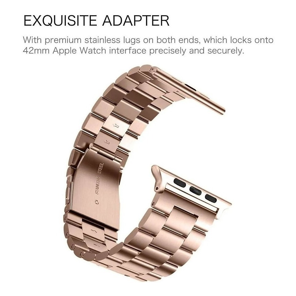 Correa Acero Fintie Compatible Con Apple Watch 42mm Bronce 7