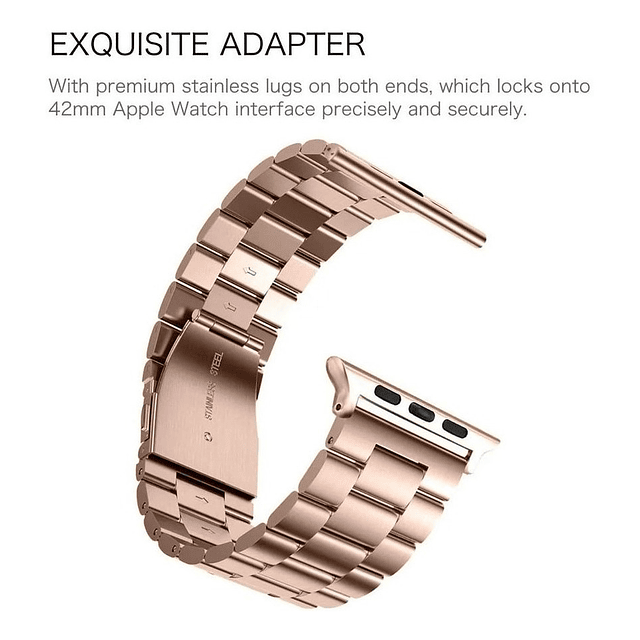 Correa Acero Fintie Compatible Con Apple Watch 42mm Bronce