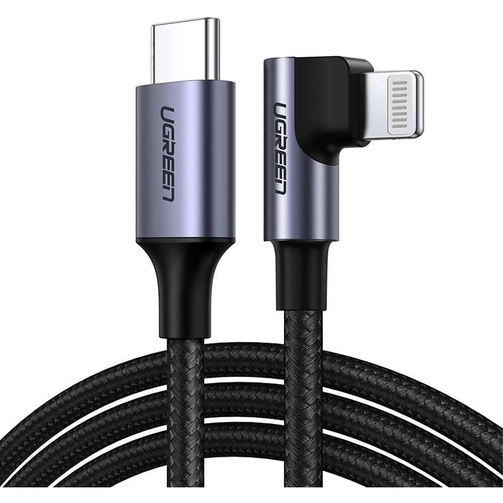 Cable Ugreen Mfi Lightning A Usb C De Nylon Trenzado (1m) 1