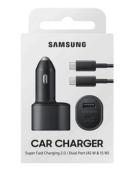 Cargador Dual Carro Samsung 45w Para S9 Plus S8 Note 9