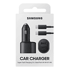 Cargador Dual De Carro Samsung 45w Para S22 Plus Ultra 1