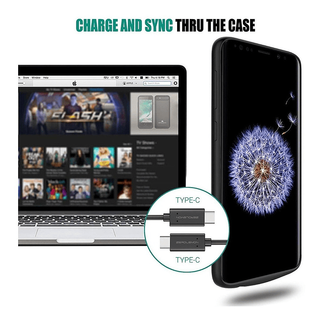 Case Con Batería Zerolemon 4700mah Para Galaxy S9 Normal