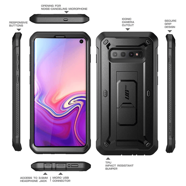 Case Supcase Ub Pro Para Galaxy S10 Plus Protector 360°