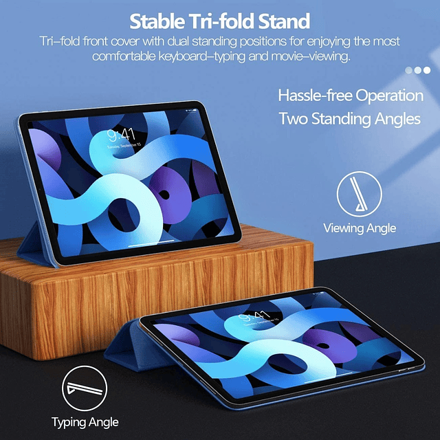 Smart Folio Case Para iPad Pro 11 2018 A1934 A1980 Imantado Azul