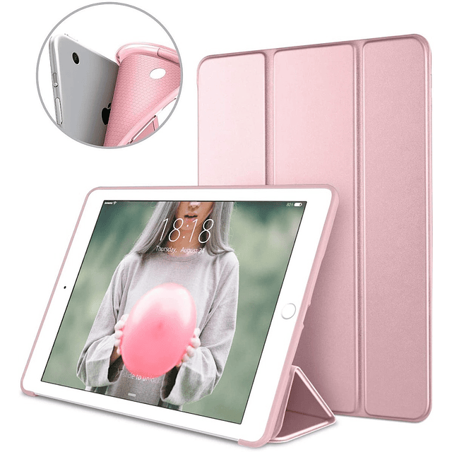 Smart Case Para iPad Air 1 A1474 A1475 Rose Gold Siliconado