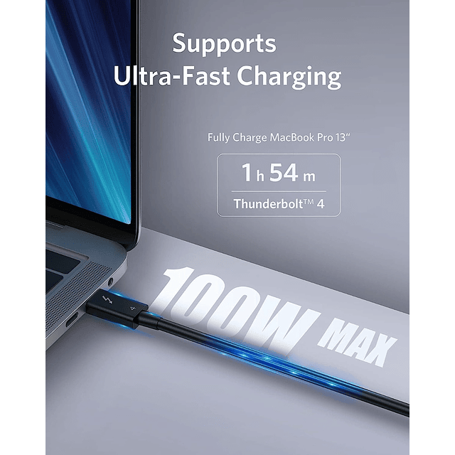 Anker Cable Thunderbolt 4 @100w Transf @40gbps 8k Usb-c 0.7m