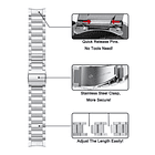 V-moro Correa Acero Para Galaxy Watch 46mm R800 Stainless S 7