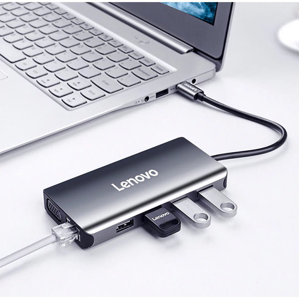 Adaptador Hub 8en1 Lenovo Usb C Para Galaxy Tab S7 Plus T970 4