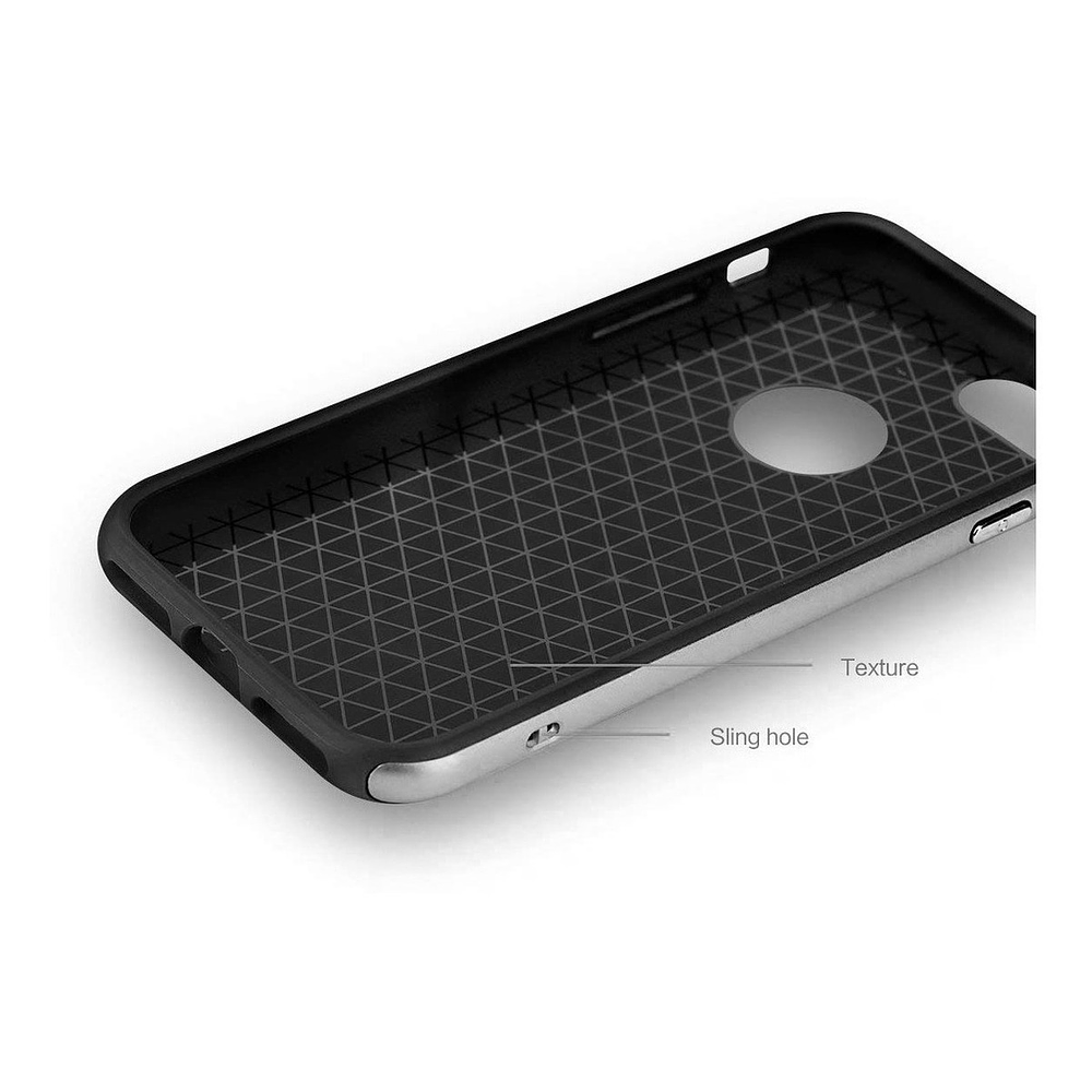 Case Protector Rock Royce Para iPhone 7 Normal Borde Plata 3