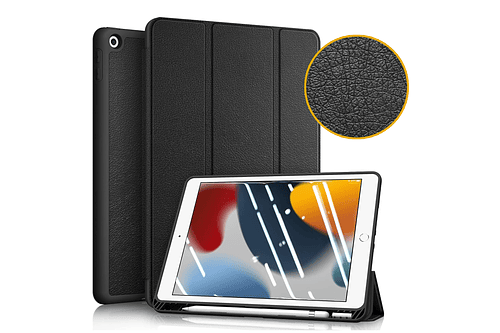 Funda De Cuero Vegano Fintie Case Para iPad 10.2 8gen A2270 A2429 Con Pen Holder Negro