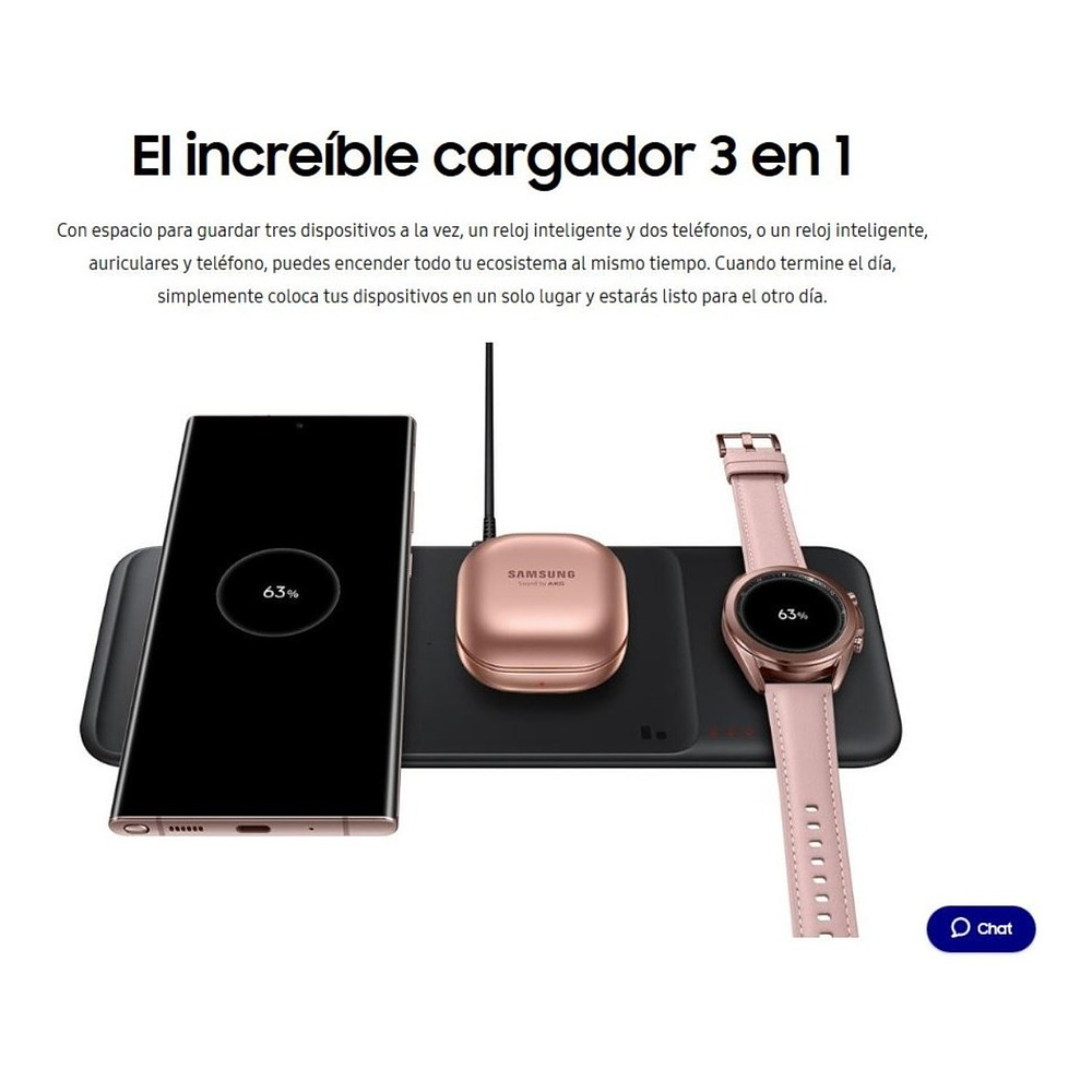 Cargador Inalámbrico Samsung Wireless Charger Trio Para Galaxy S23 Plus Ultra 3