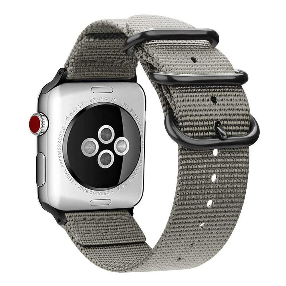 Correa Nylon Fintie Compatible Con Apple Watch 42mm Gray 2