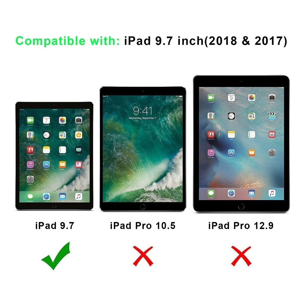 Mica Vidrio Glass 9h Para iPad Pro Air 1 2 9.7 2018 Pantalla 3