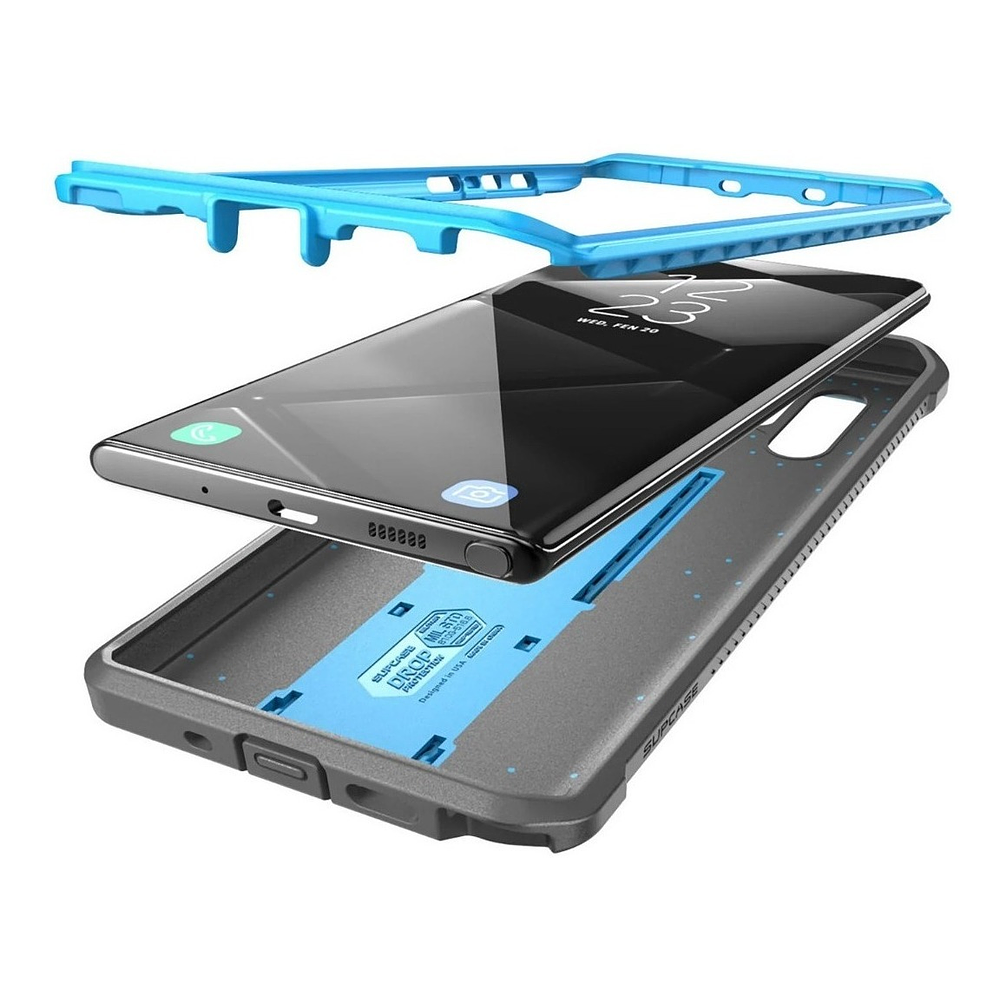 Case Supcase Para Galaxy Note 10 Plus Protector 360° Azul 4