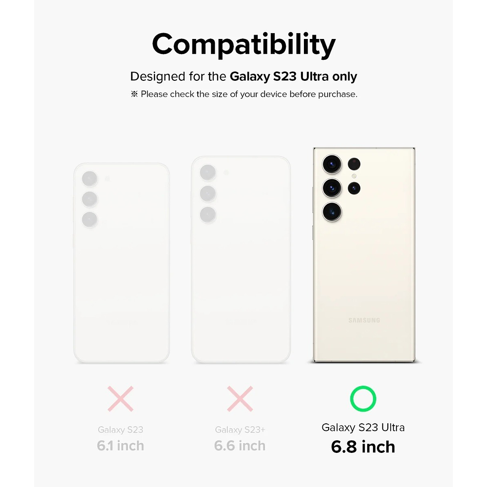 Ringke Protector De Cámara Para Galaxy S23 Ultra De Aluminio 2
