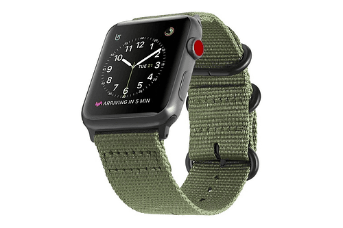 Correa Nylon Fintie Compatible Con Apple Watch 42mm Olivo