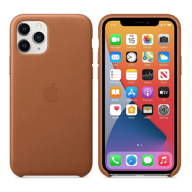 Funda Apple Leather Case   Para iPhone 11 Pro 5.8 Brown