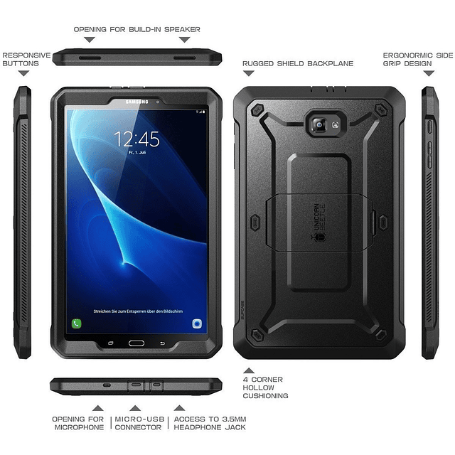 Supcase Case Para Galaxy Tab A 10.1 T580 T585 Protector 360°