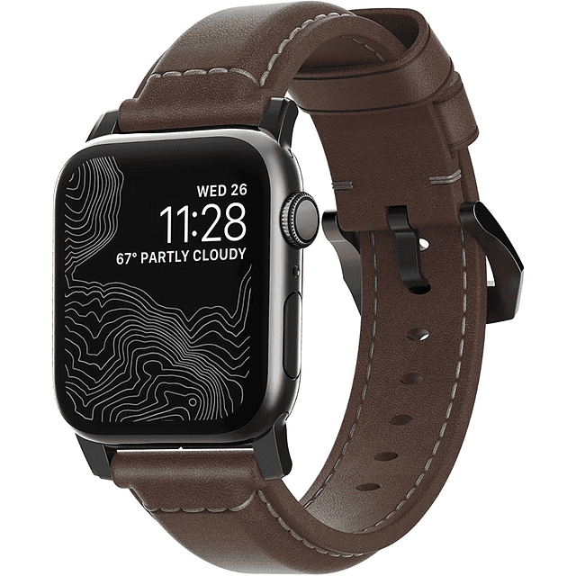 Correa Cuero Nomad Compatible Con Apple Watch 41mm Marrón