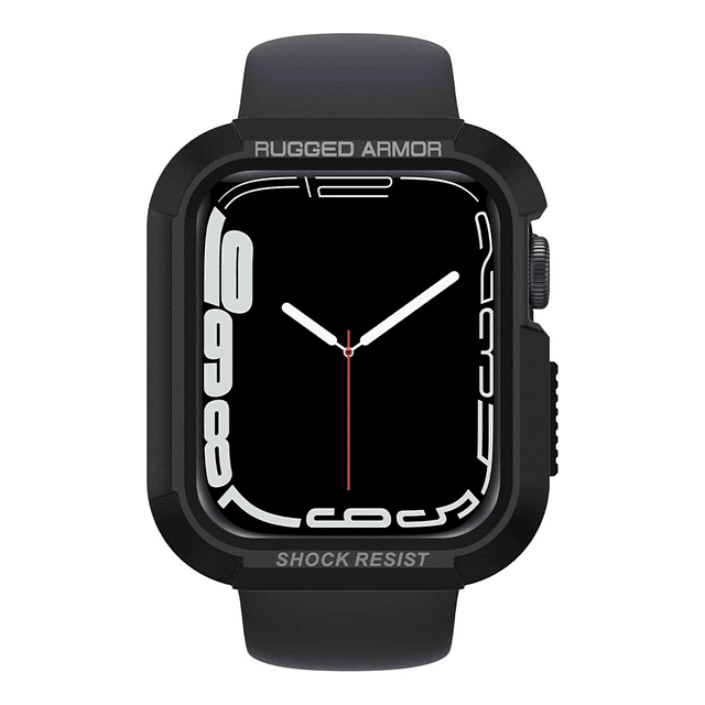 Case Spigen Rugged Armor Compatible Con Apple Watch 45mm Serie 7 8 9 Black