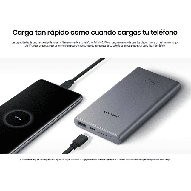 Samsung Batería Externa 10000 25watts Carga Súper Rápida 25w