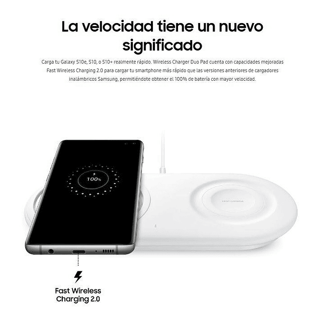 Cargador Inalambrico Samsung Wireless Charger Duo Pad (2019) Negro