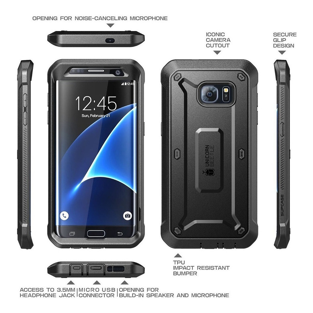 Case Supcase Para Galaxy S7 Edge Protector 360° C/ Gancho 5