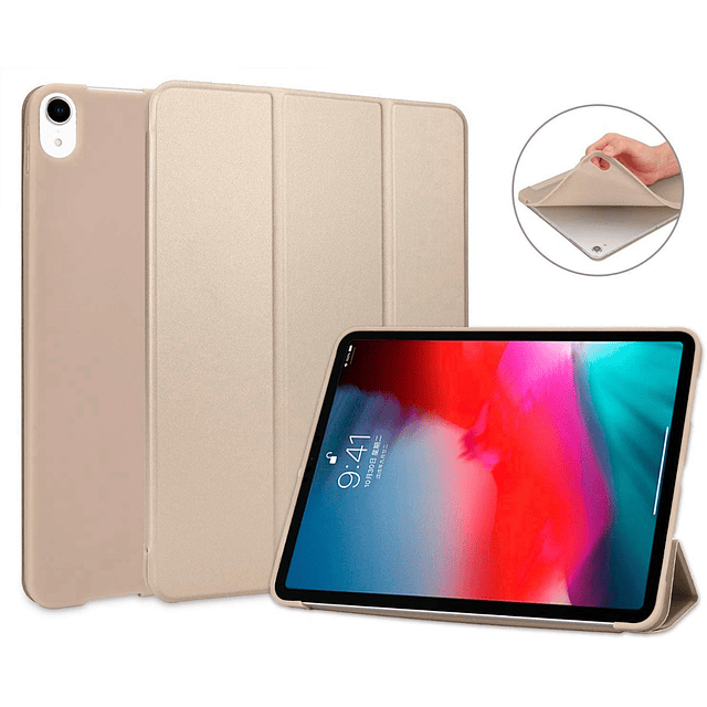 Smart Case Para iPad Pro 11 2018 Funda Estuche Silicona Gold