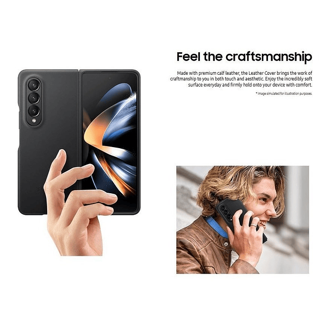 Case Samsung Leather Cover Para Galaxy Z Fold 4 Fold4