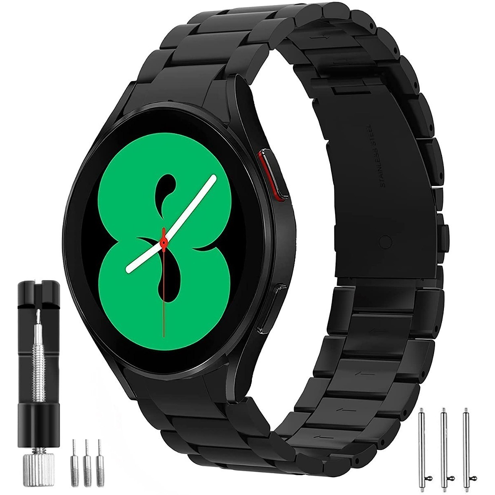 Goldtoluck Correa Metal Acero Para Galaxy Watch4 44mm Negro 8