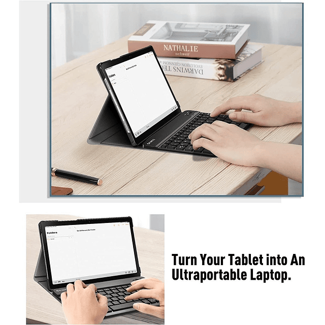 Case Con Teclado Para Galaxy Tab A8 10.5 X200 X205 Bluetooth