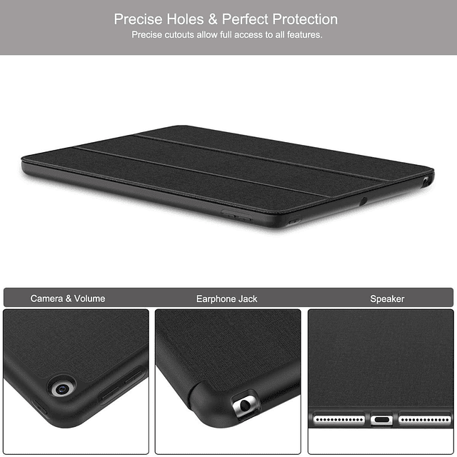 Smart Case Timovo Para iPad 10.2 8gen A2270 A2429 Con Pencil Holder - Denim Black