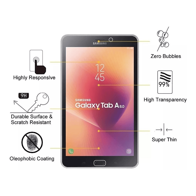 Mica Protector De Pantalla Para Galaxy Tab A 8.0 T380 T385