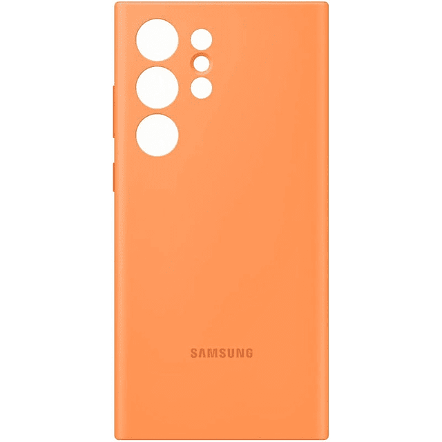 Case Samsung Silicone Cover Case Para Galaxy S23 Ultra Orange