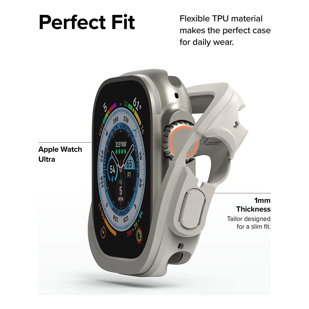 Case Ringke Air Para Apple Watch Ultra 2da Gen 49mm Gray 7