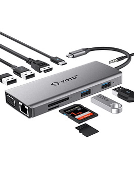 Adaptador Hub Totu 11n1 Usb C Para Macbook Air 15 A2941 M2