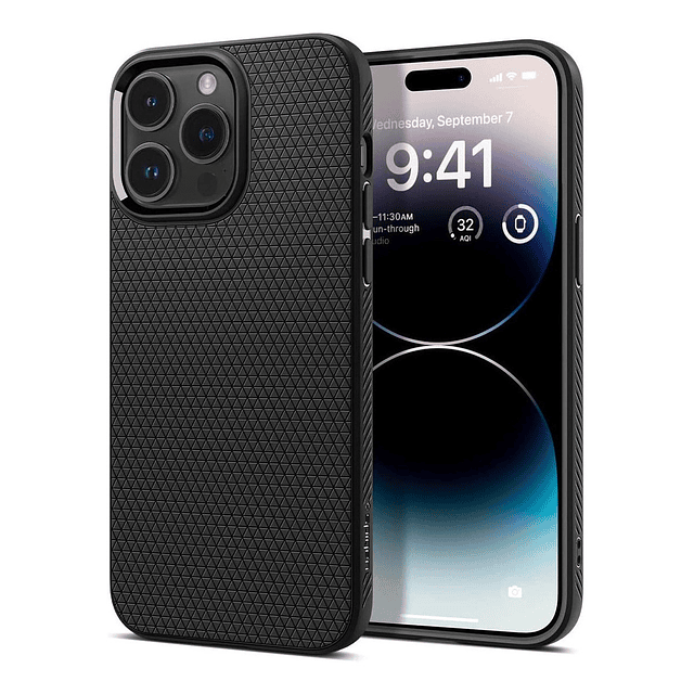 Case Spigen Liquid Air  Para iPhone 14 Pro 6.1 Matte Black