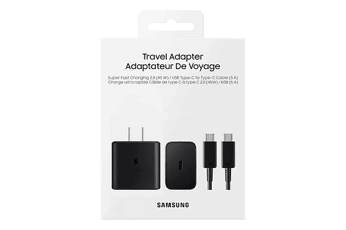 Samsung Cargador de Pared 45watts Para Galaxy S24 Plus Ultra 45W con Cable USB-C 1 metro (2021)