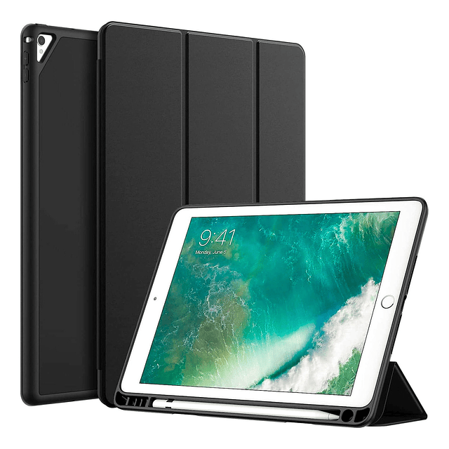 Smart Case Para iPad 9.7 6ta Gen A1893 A1954 Funda Negra