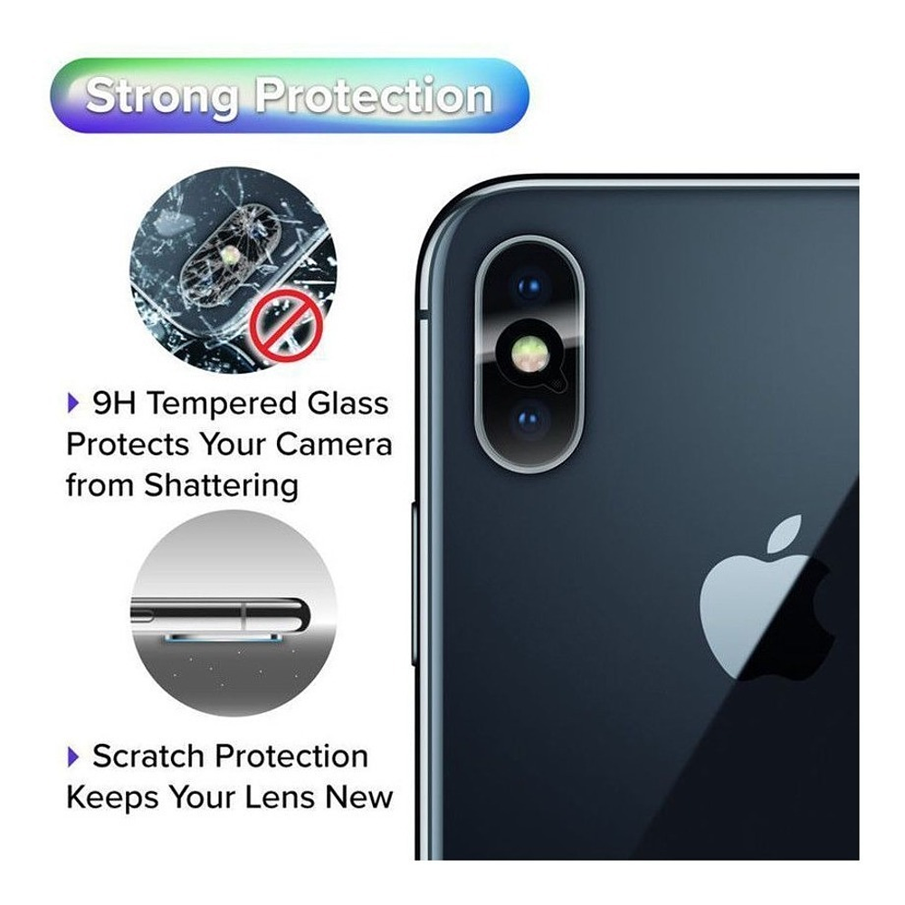 Mica Protector de Lente De Camara Para iPhone X 5.8 / Xs 5.8 / XR 6.1 / Xs Max 6.5 2