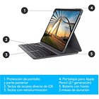 Teclado Logitech Slimfolio P/ iPad Pro 12.9 2020 A2229 A2069 2