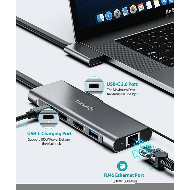 Hub Vako Usb C Hdmi Para Macbook Pro 14 A2918 A2992 M3