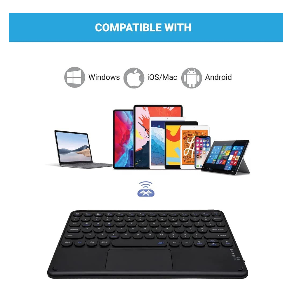 Teclado Portátil Touchpad Para iPad Pro 12.9 M2 2022 6gen 4