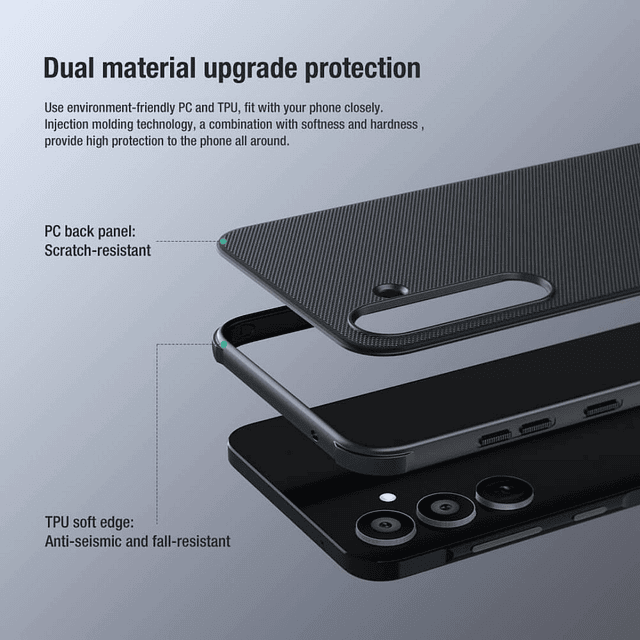 Case Thin Fit Delgado Mate Para Galaxy A55 De Policarbonato