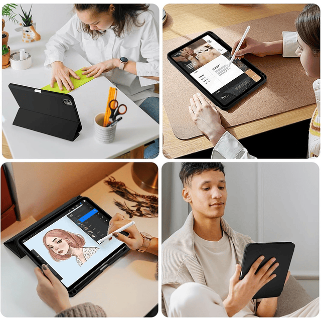 Funda Case Para iPad Pro 11 M4 (2024) 5gen Negro A2836 A2837