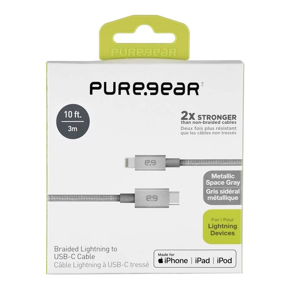 Puregear Cable 87W Lightning a USB Tipo C Para iPhone 13 / Pro / Max / Mini 3m 1