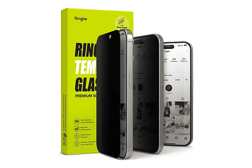 Mica De Vidrio Templado Antiespía Ringke Para iPhone 15 Pro Max 6.7 con instalador