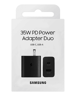 Cargador de pared Samsung 35watts Duo Para Galaxy Tab A8 10.5 X200 / Tab A9 Plus 11 X210 (sin cable)